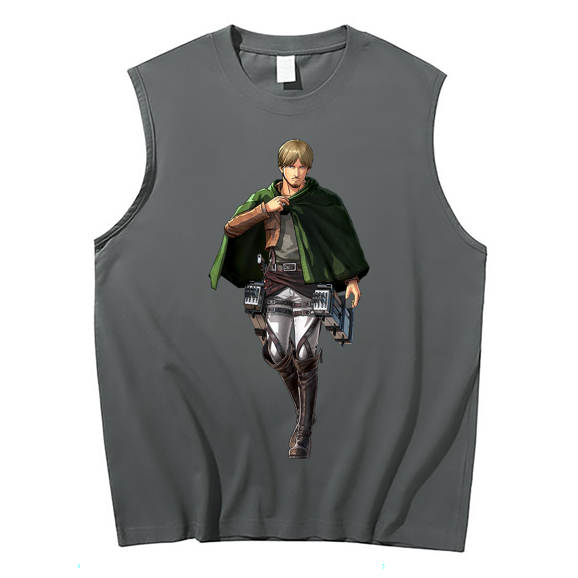 （画像用） 進撃の巨人 ミケ·ザカリアス Attack on Titan Mike Zakarius コットン100％タンクトップ（フロントプリント）